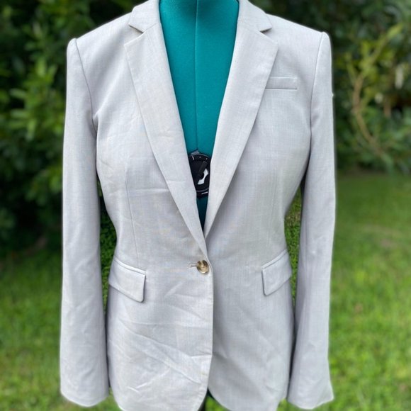 Banana Republic Jackets & Blazers - Banana Republic Grey One button Stretch Blazer 12